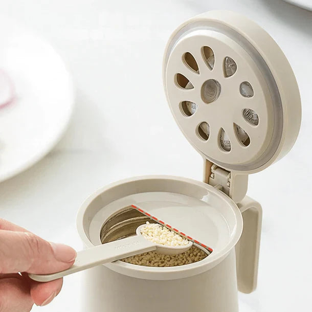 Moisture-Proof Glass Seasoning Container Jar with Silicone Seal