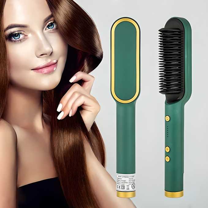 Hair Straightener Comb | 5 Temp Control | Unisex Styler Brush