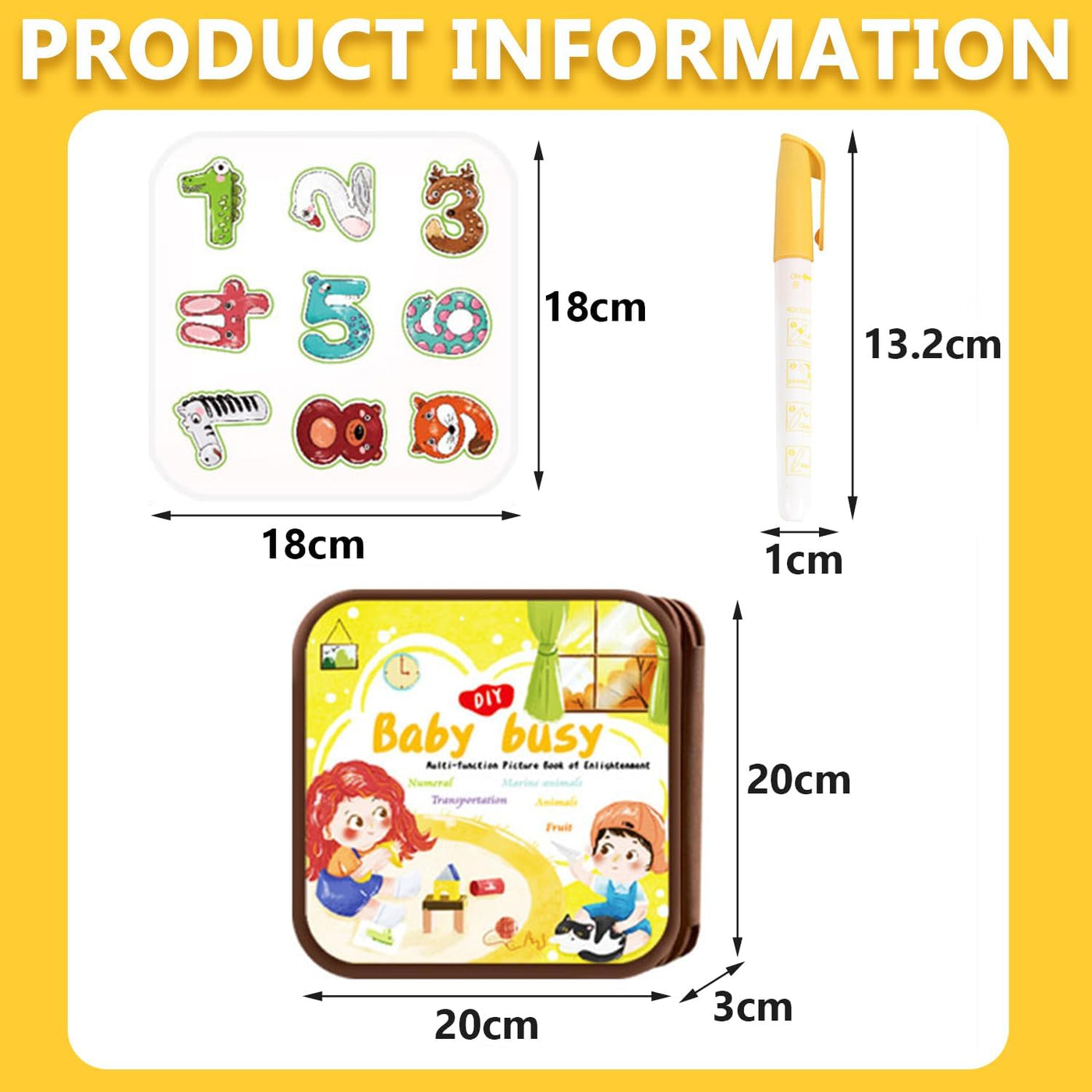 2-in-1 Magic Water Drawing & Busy Book | With Magic Pen ✏️