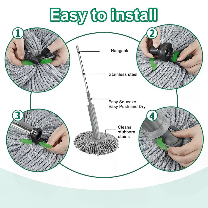 2 in 1 Dehydrated Floor Cleaning Mop Stick