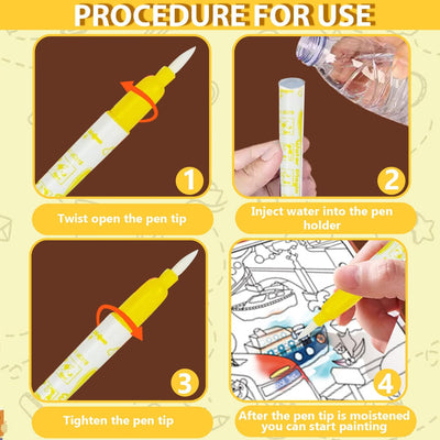 2-in-1 Magic Water Drawing & Busy Book | With Magic Pen ✏️