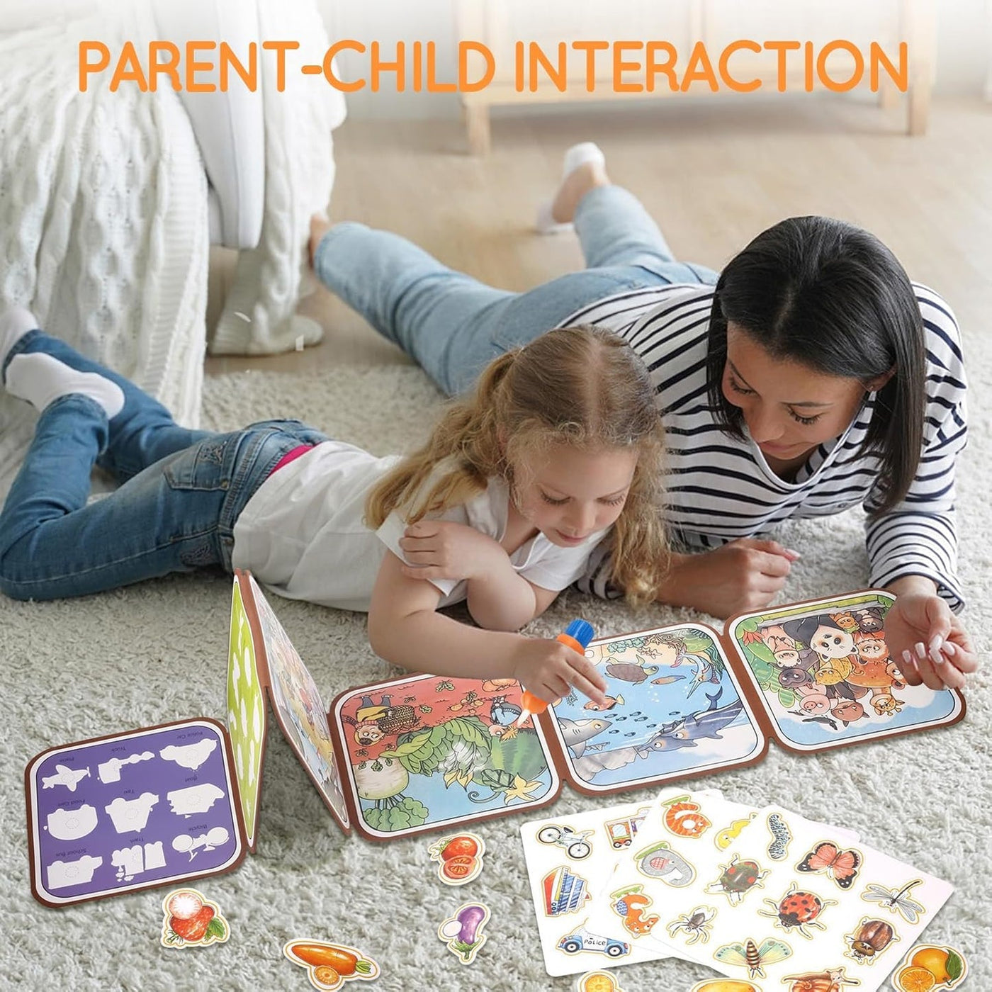 2-in-1 Magic Water Drawing & Busy Book | With Magic Pen ✏️