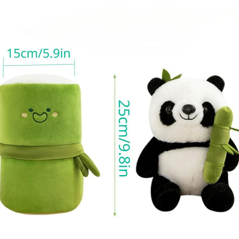 Reversible Bamboo Panda Plush Toy – Cute 30cm Soft Toy 🐼
